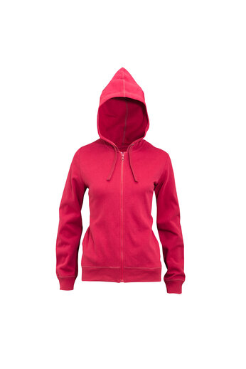 Červená mikina s kapucí