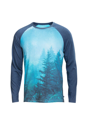 Modré triko s potiskem