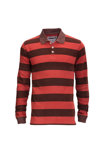 Pruhované triko s límečkem