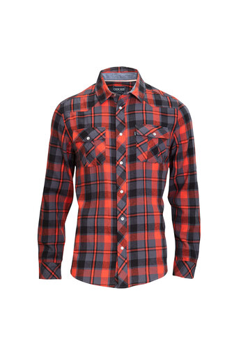 Červená kostkovaná košile