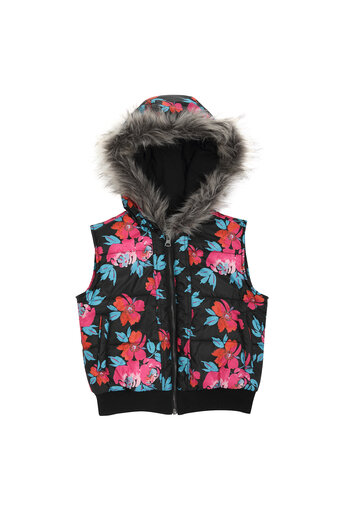 Černá vesta s květy