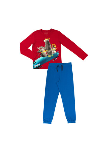 Červené pyžamo s medvědem