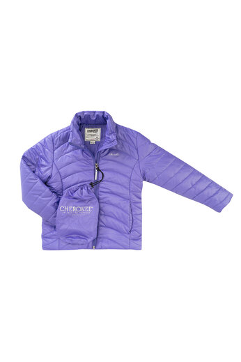 Fialová prošívaná bunda