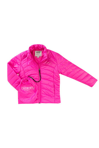 Růžová prošívaná bunda