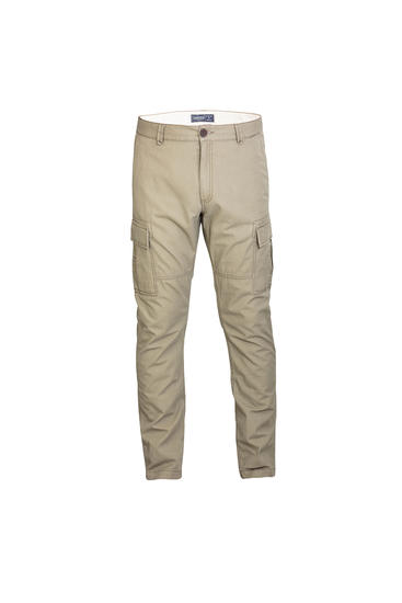 Khaki kalhoty s kapsami