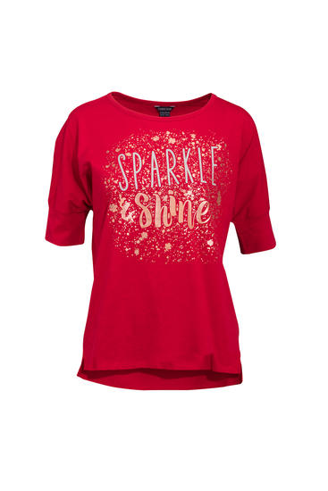 Červené tričko s potiskem