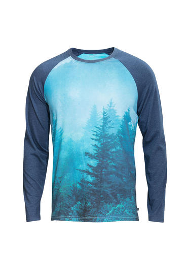 Modré triko s potiskem