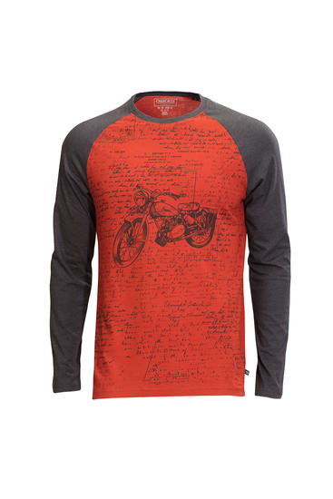 Červené triko s potiskem