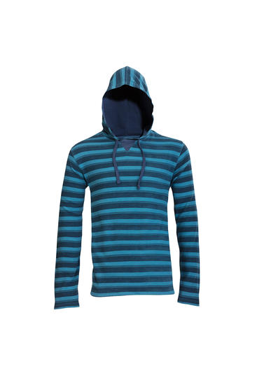 Pruhovaná mikina s kapucí