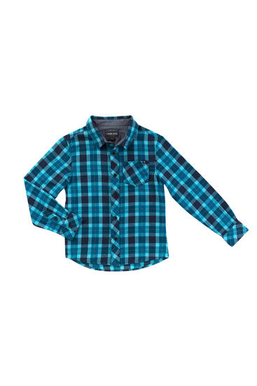 Modro-zelená kostkovaná košile