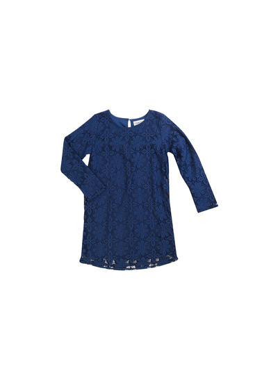 Modré krajkové šaty