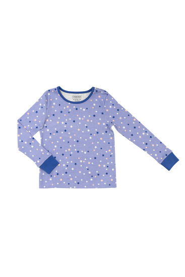 Fialové pyžamo s hvězdičkami