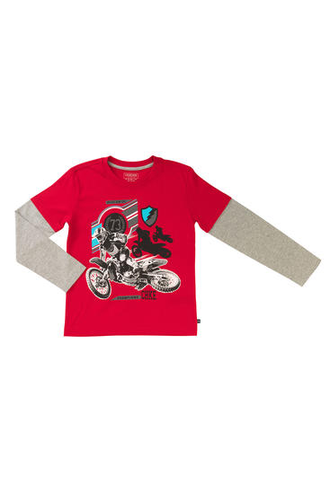 Červené tričko s potiskem