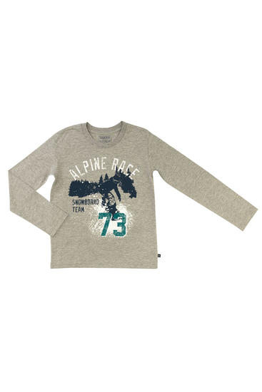 Šedé pyžamo s potiskem