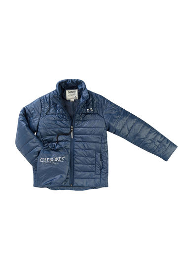 Modrá prošívaná bunda