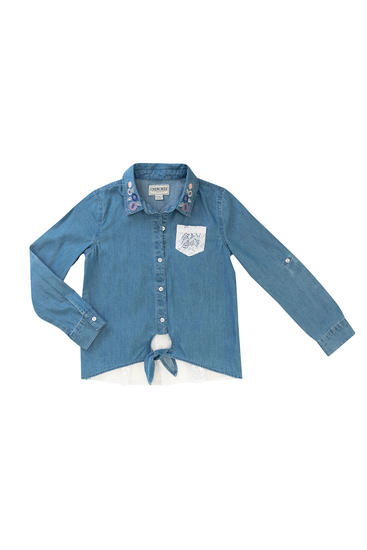 Džínová košile s krajkou